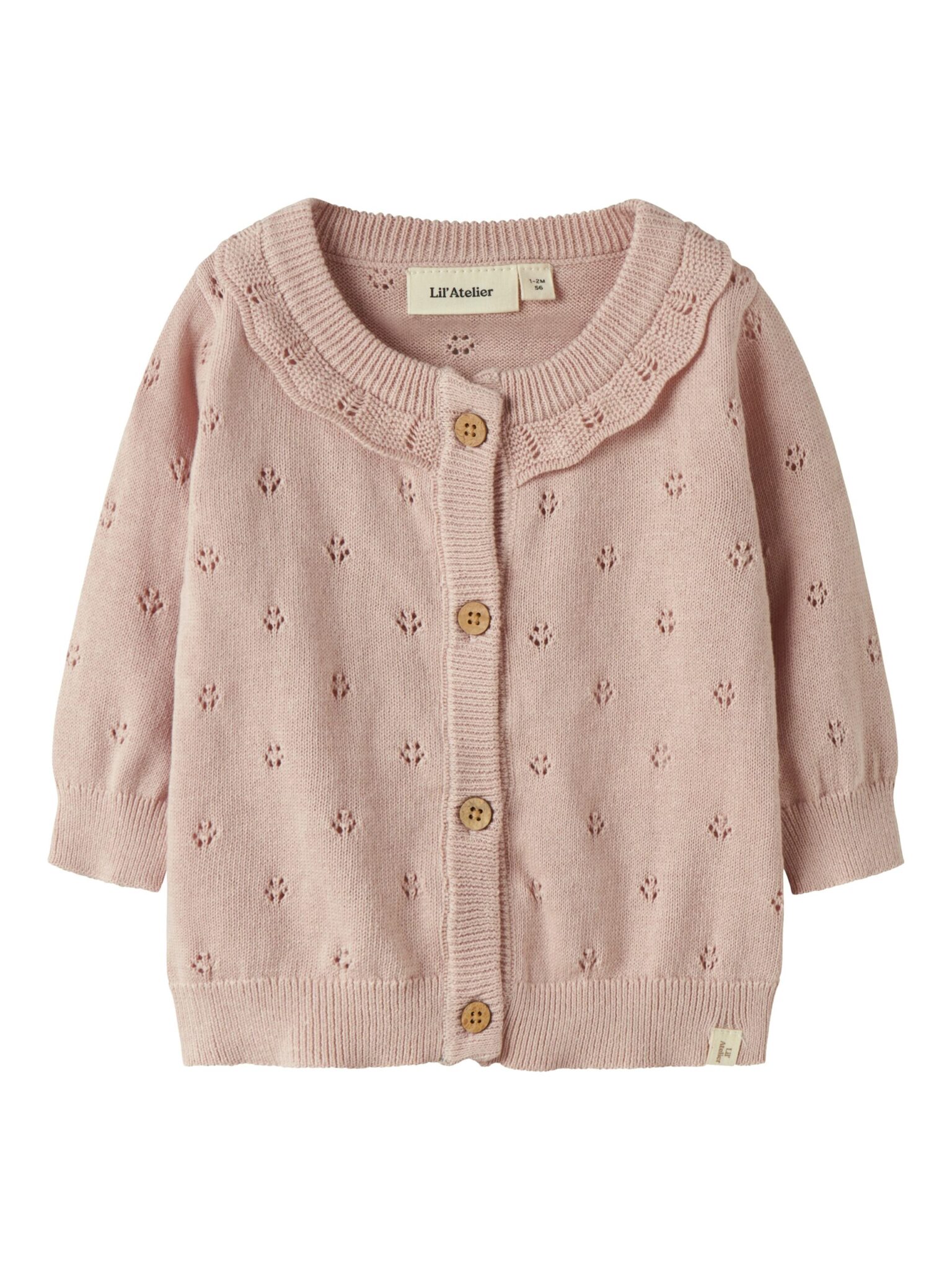 Lil Atelier Dorina LS Knit Cardigan - Peach Whip - 56 cm Lil Atelier Dorina LS Knit Cardigan - Peach Whip - 56 cm