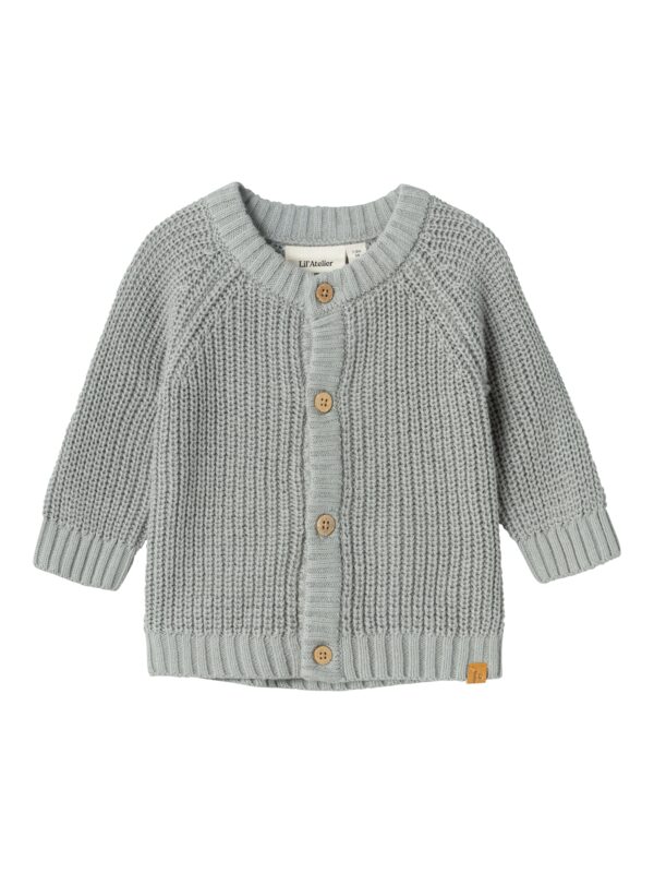 Lil Atelier Emlen Lin Knit Cardigan - Limestone - 56 cm