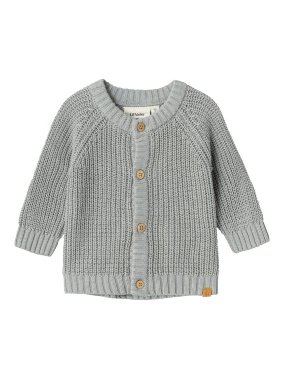 Lil Atelier Emlen Lin Knit Cardigan - Limestone - 56 cm Lil Atelier Emlen Lin Knit Cardigan - Limestone - 56 cm