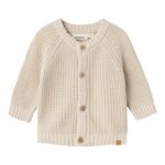 Lil Atelier Emlen Lin Knit Cardigan - Sheer Bliss - 56 cm