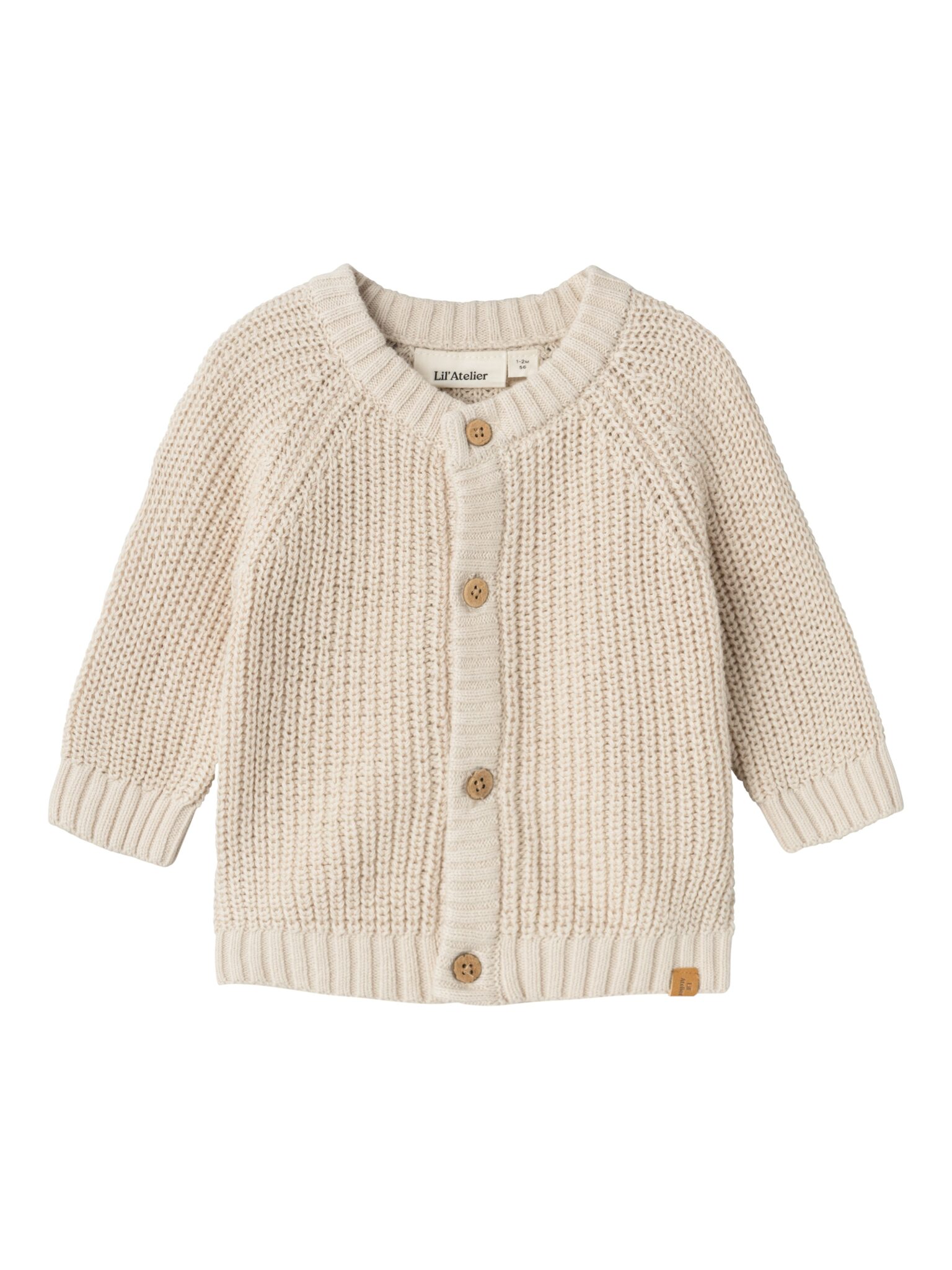 Lil Atelier Emlen Lin Knit Cardigan - Sheer Bliss - 56 cm