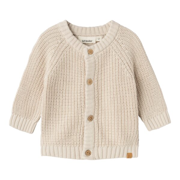 Lil Atelier Emlen Lin Knit Cardigan - Sheer Bliss - 56 cm