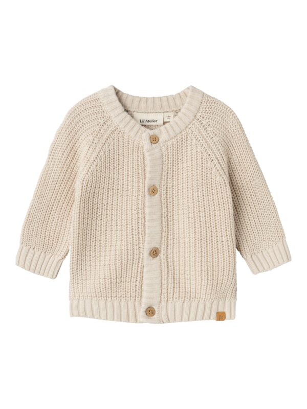 Lil Atelier Emlen Lin Knit Cardigan - Sheer Bliss - 56 cm