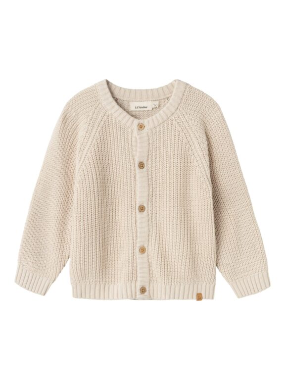 Lil Atelier Emlen Lin Knit Cardigan - Sheer Bliss - 92 cm