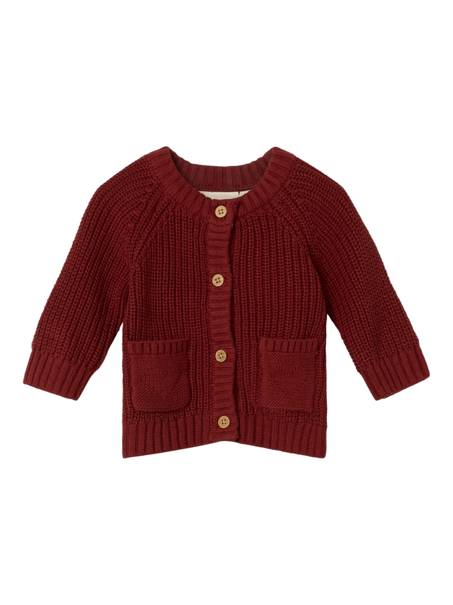 Lil Atelier Emlen Lis Knit Cardigan - Spiced Apple - 56 cm