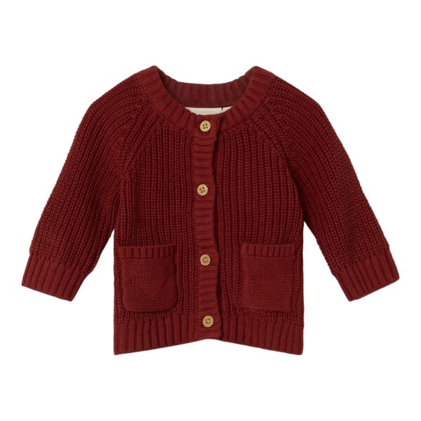 Lil Atelier Emlen Lis Knit Cardigan - Spiced Apple - 56 cm Lil Atelier Emlen Lis Knit Cardigan - Spiced Apple - 56 cm