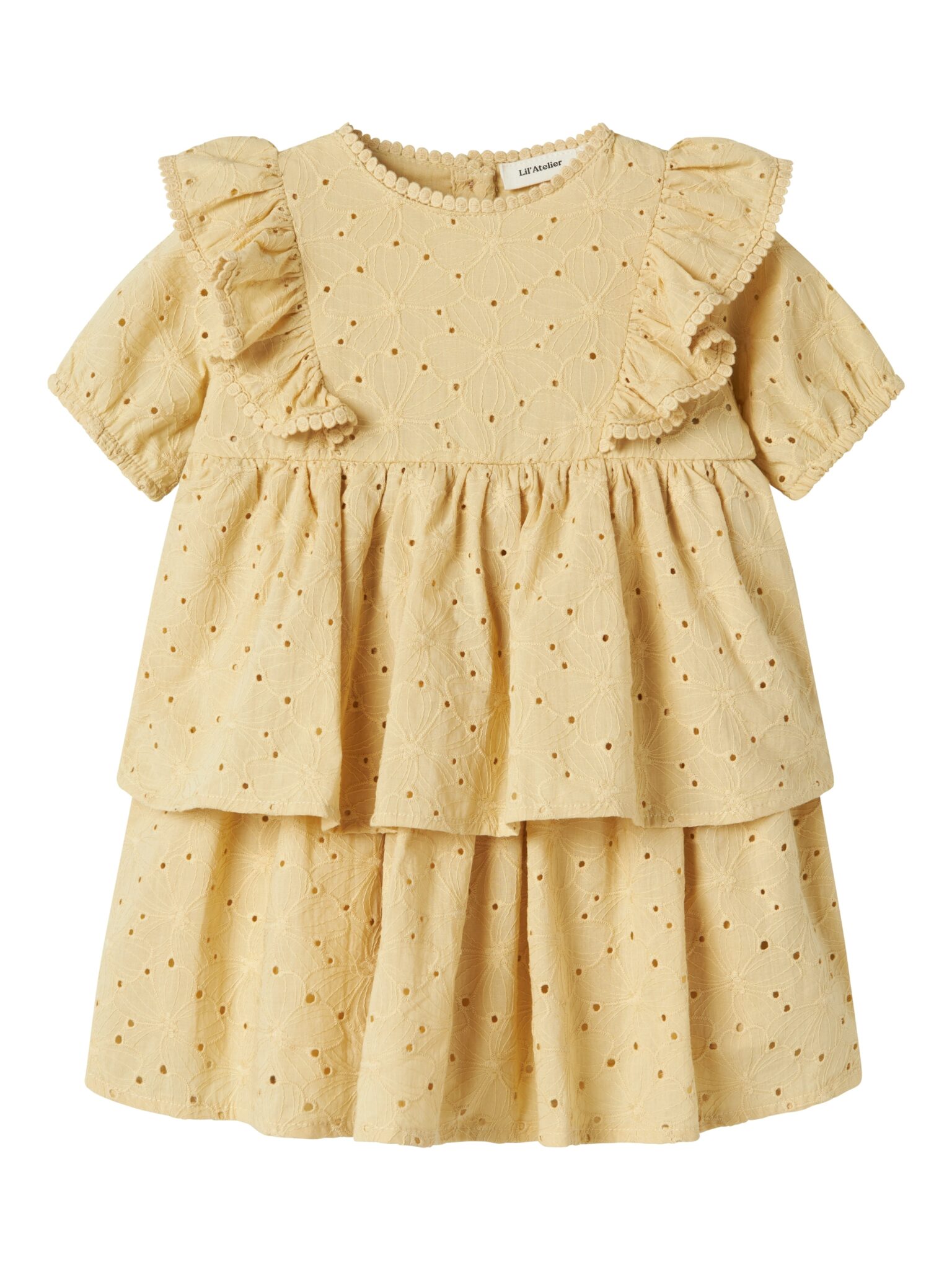 Lil Atelier Fabioli SS Loose Dress - Sea Mist - 92 cm