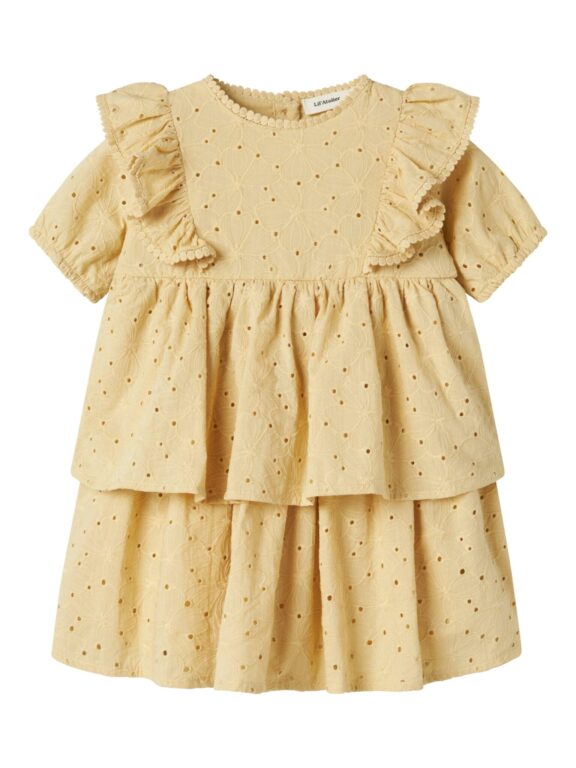 Lil Atelier Fabioli SS Loose Dress - Sea Mist - 92 cm