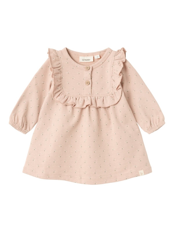 Lil Atelier Fanja Sweat Dres -Rose Dust - 56 cm