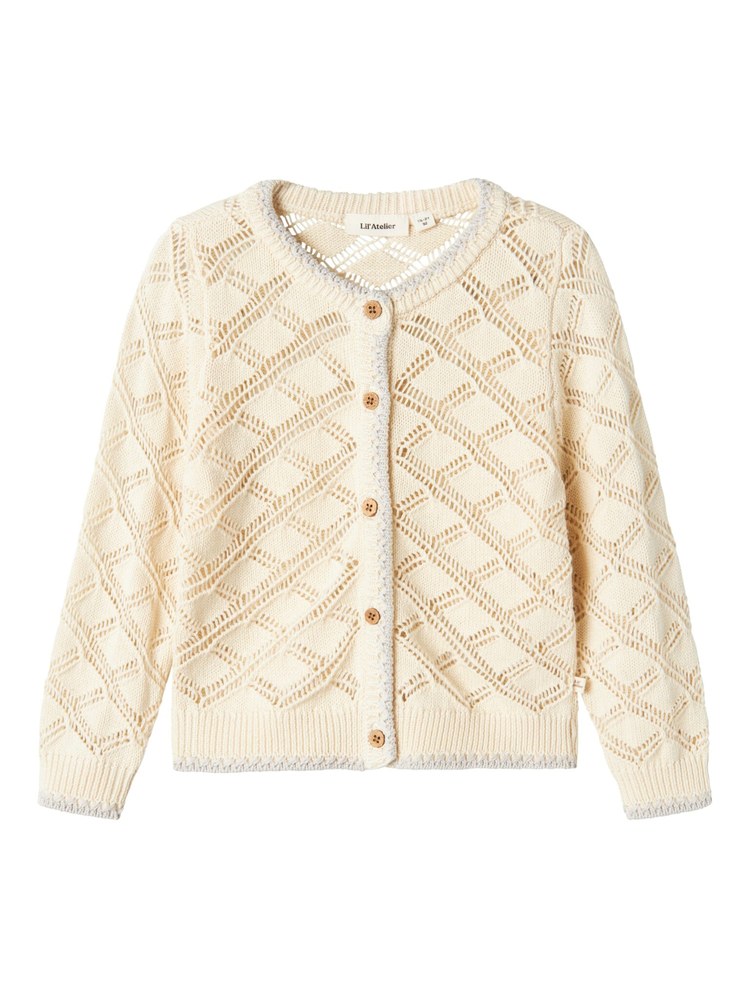 Lil Atelier Fanna Knit cardigan - Turtledove - 92 cm
