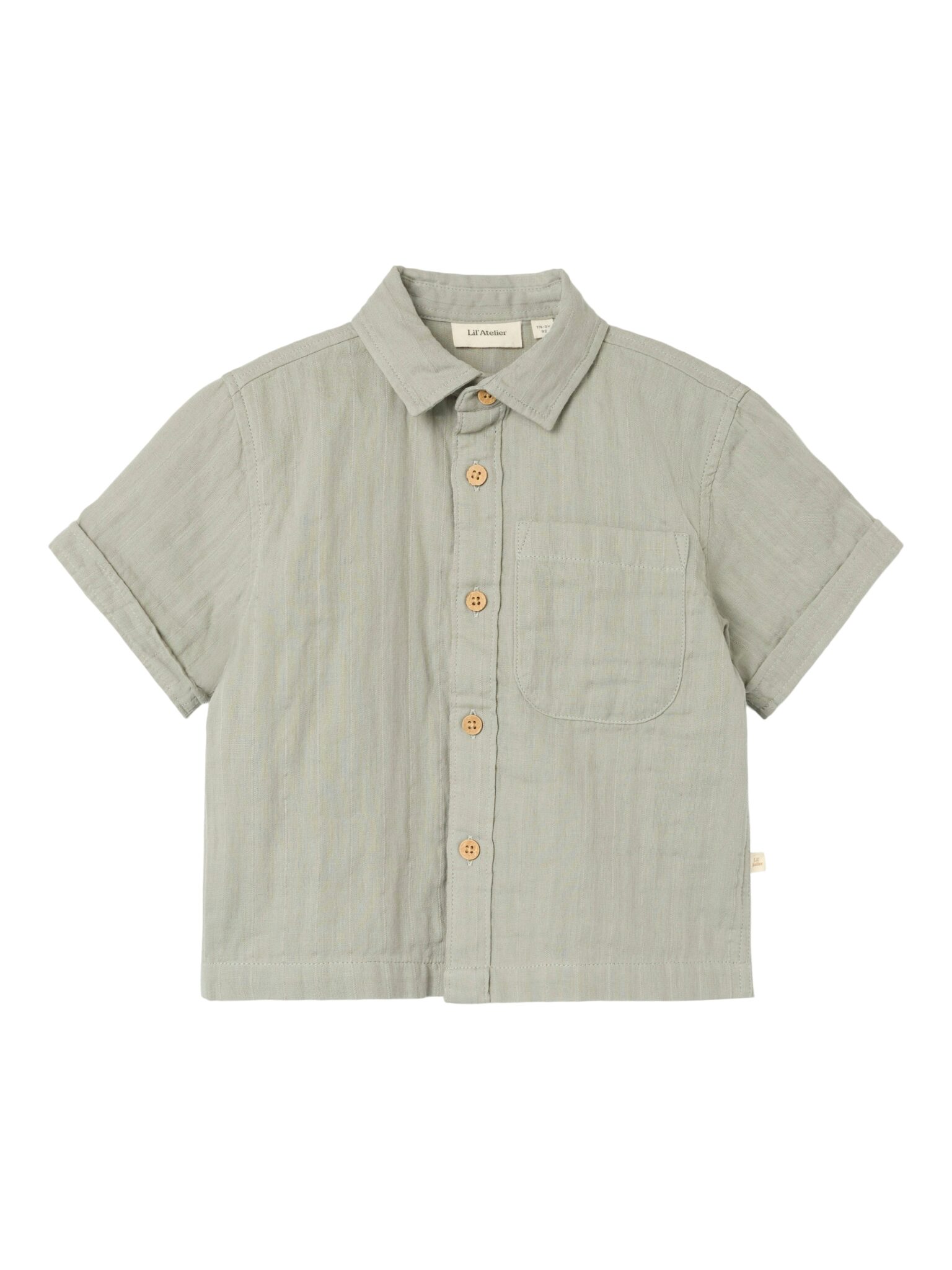 Lil Atelier Felix Loose Shirt - Forest Fog - 92 cm