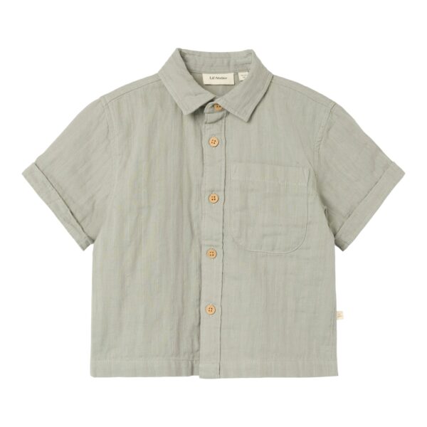 Lil Atelier Felix Loose Shirt - Forest Fog - 92 cm