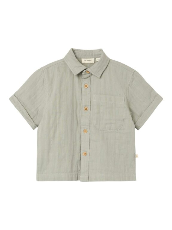 Lil Atelier Felix Loose Shirt - Forest Fog - 92 cm Lil Atelier Felix Loose Shirt - Forest Fog - 92 cm