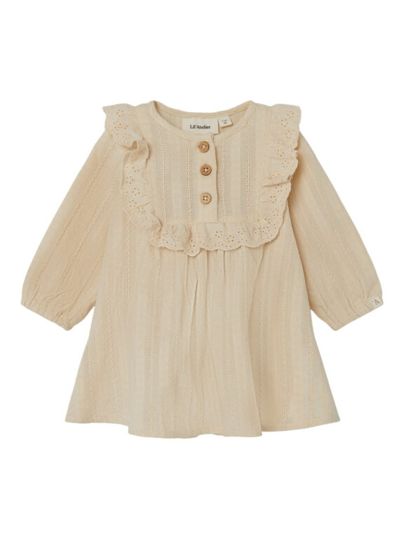 Lil Atelier Foya Dress - Wood Ash - 56 cm Lil Atelier Foya Dress - Wood Ash - 56 cm