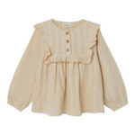 Lil Atelier Foya Loose Shirt - Wood Ash - 92 cm