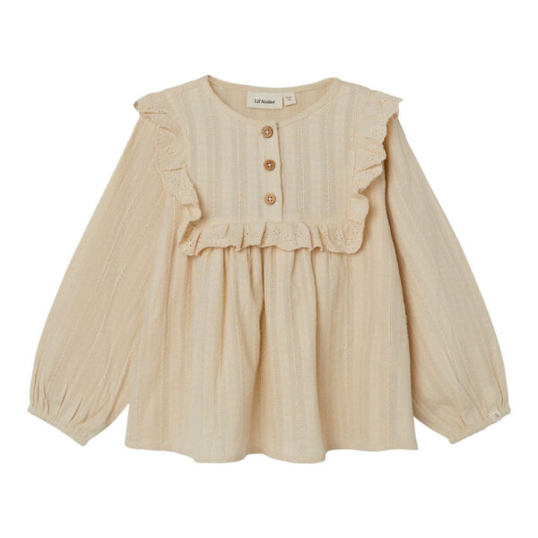 Lil Atelier Foya Loose Shirt - Wood Ash - 92 cm Lil Atelier Foya Loose Shirt - Wood Ash - 92 cm