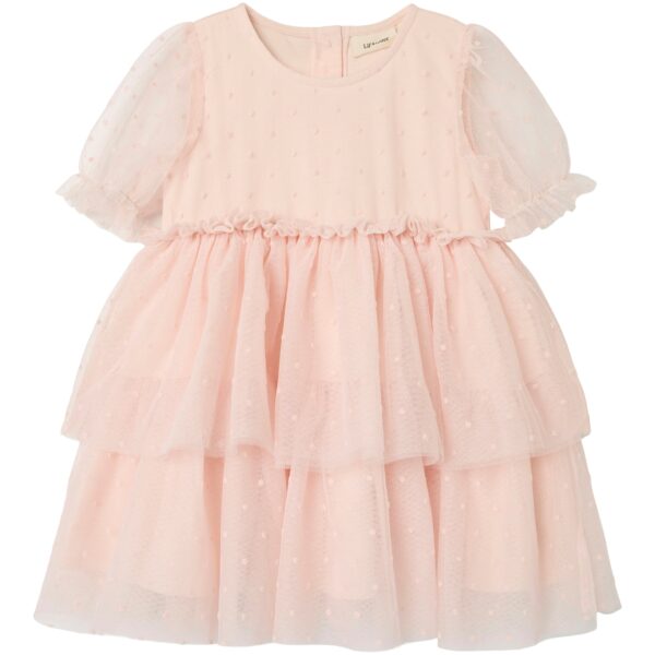 Lil Atelier Frilla Loose Tulle Dress - Peach Blush - 92 cm