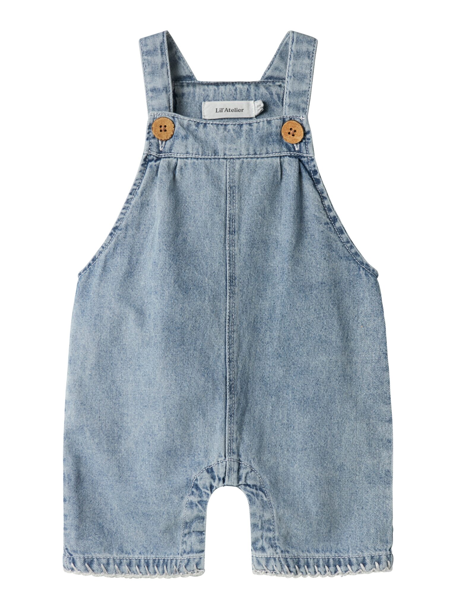 Lil Atelier Funda Denim Shorts Overall - Medium Blue Denim - 56 cm