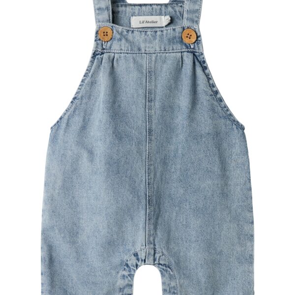 Lil Atelier Funda Denim Shorts Overall - Medium Blue Denim - 56 cm