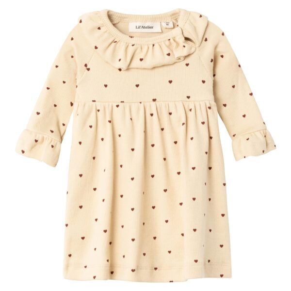 Lil Atelier Gago Kem Body Kjole - Wood Ash - 56 cm