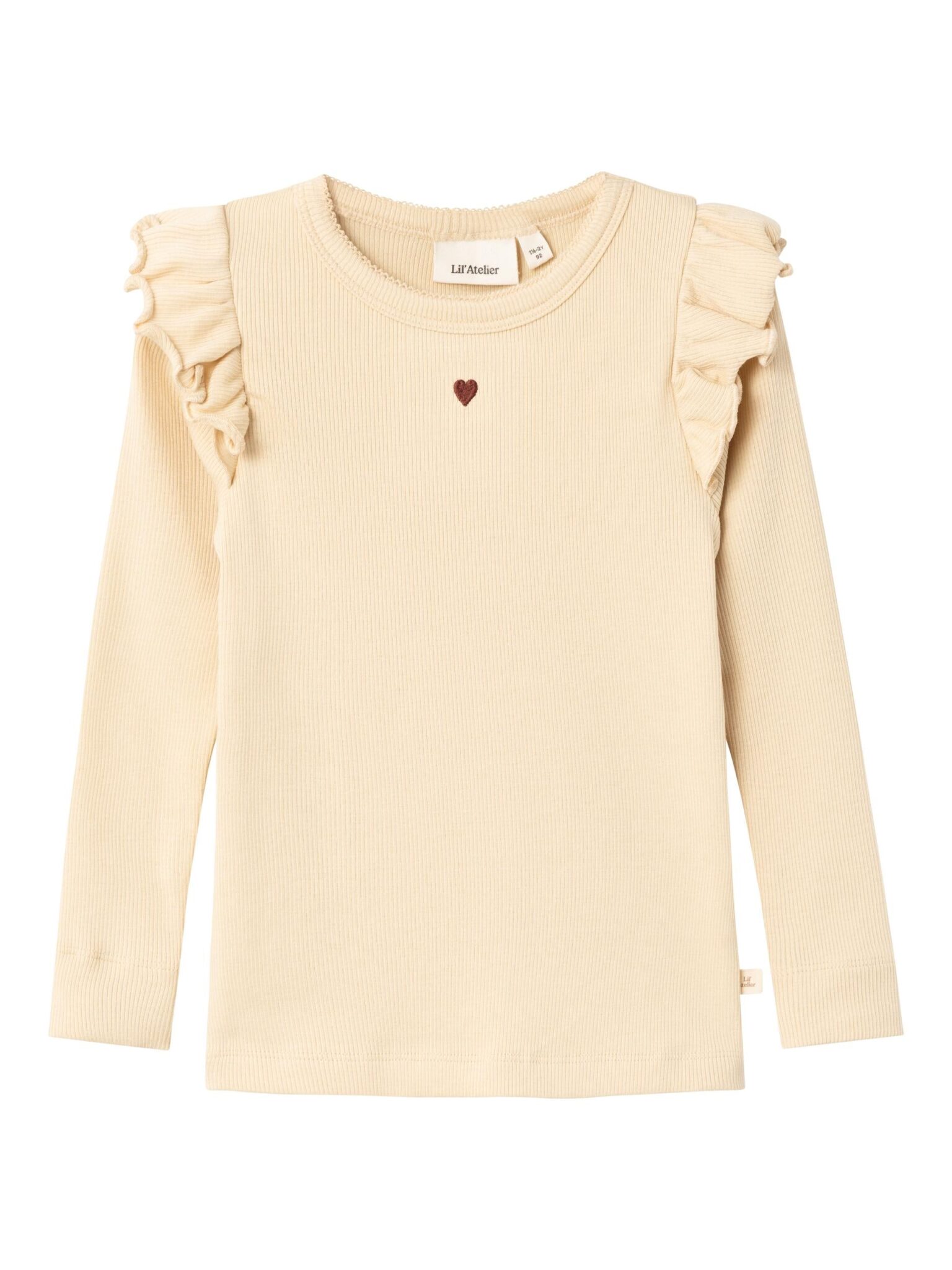 Lil Atelier Gago Kuo Slim Shirt - Wood Ash - 92 cm