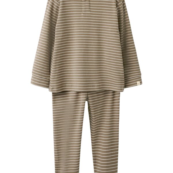 Lil Atelier Gago LS Nightset - Sepia Tint/Turtledove - 92 cm