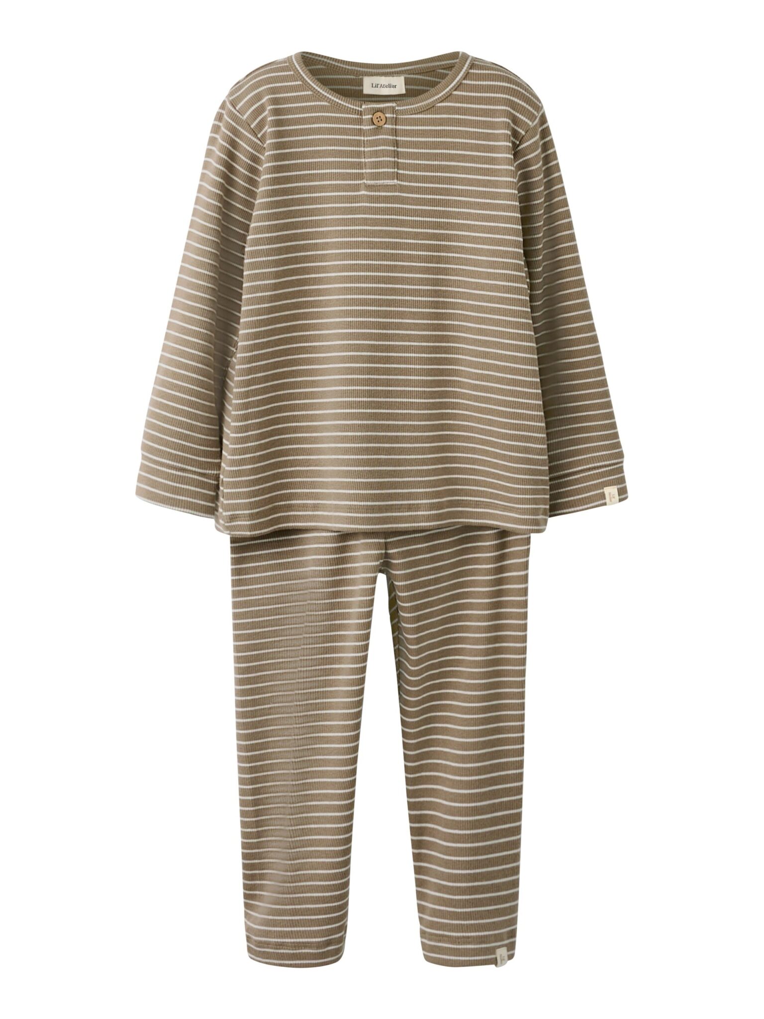 Lil Atelier Gago LS Nightset - Sepia Tint/Turtledove - 92 cm