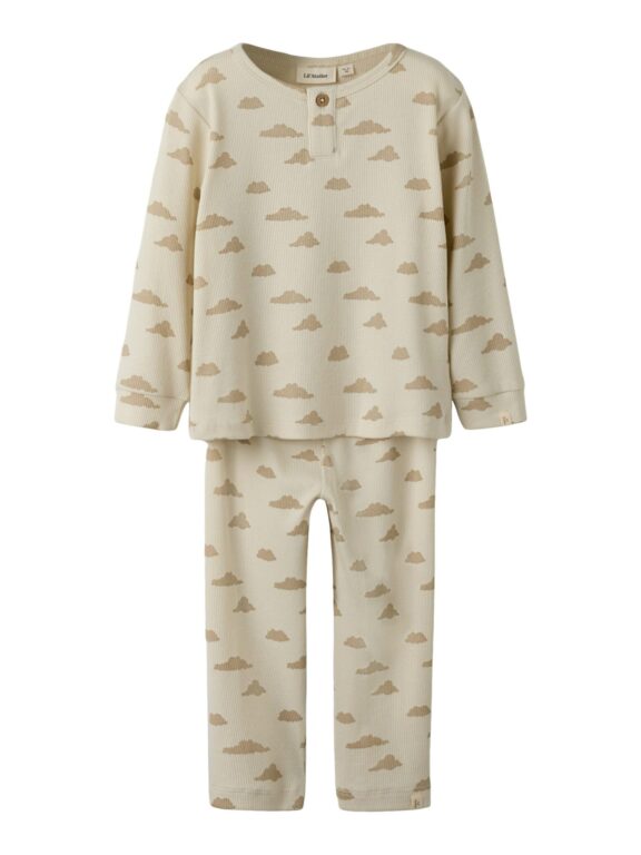 Lil Atelier Gago LS Nightset - Turtledove/Sky - 92 cm Lil Atelier Gago LS Nightset - Turtledove/Sky - 92 cm