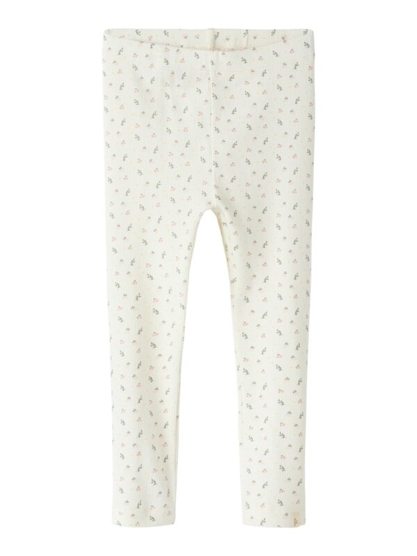Lil Atelier Gago Slim Leggings - Coconut Milk/Small Flower - 92 cm