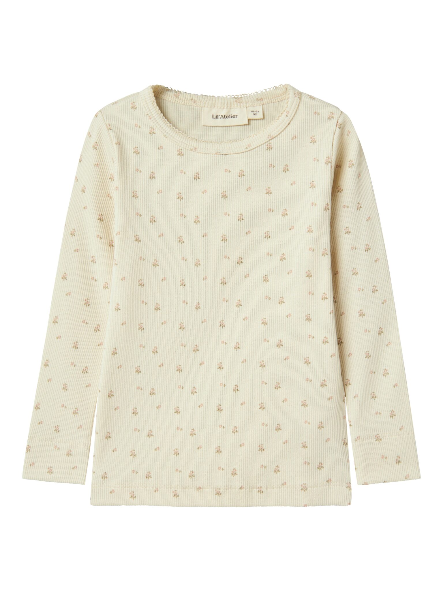 Lil Atelier Gago Slim Shirt - Turtledove/Flower - 92 cm