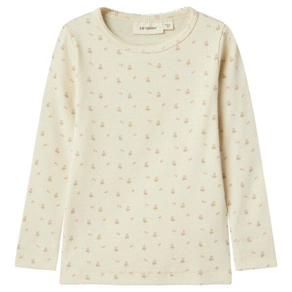Lil Atelier Gago Slim Shirt - Turtledove/Flower - 92 cm