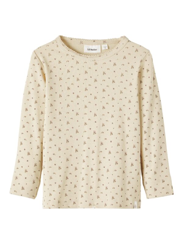 Lil Atelier Gago Slim Top - Wood Ash - 92 cm