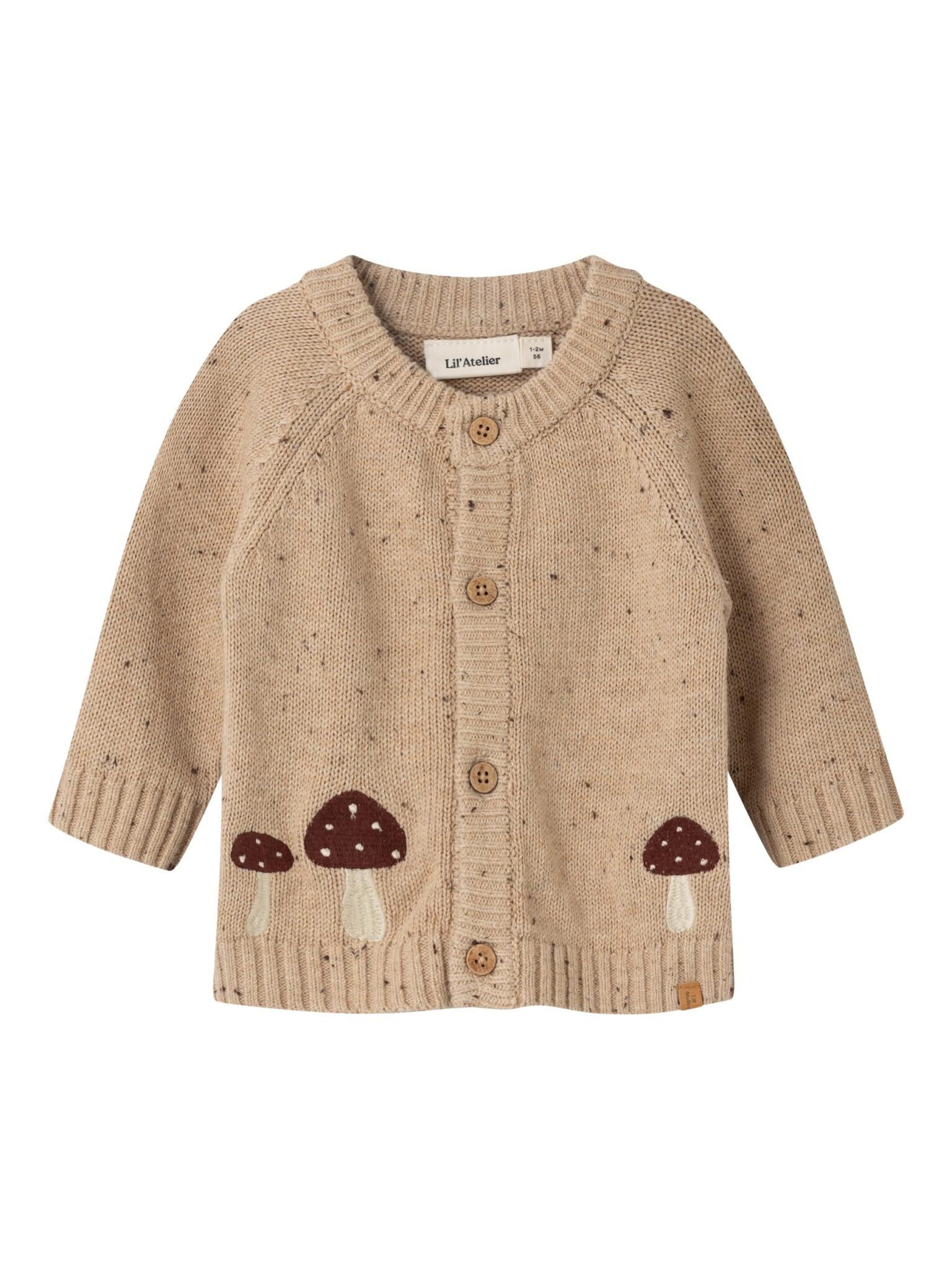 Lil Atelier Galto Knit Cardigan - Warm Sand - 56 cm
