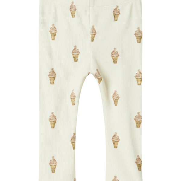 Lil Atelier Gavo Eka Legging - Turtledove/Ice Cream - 56 cm