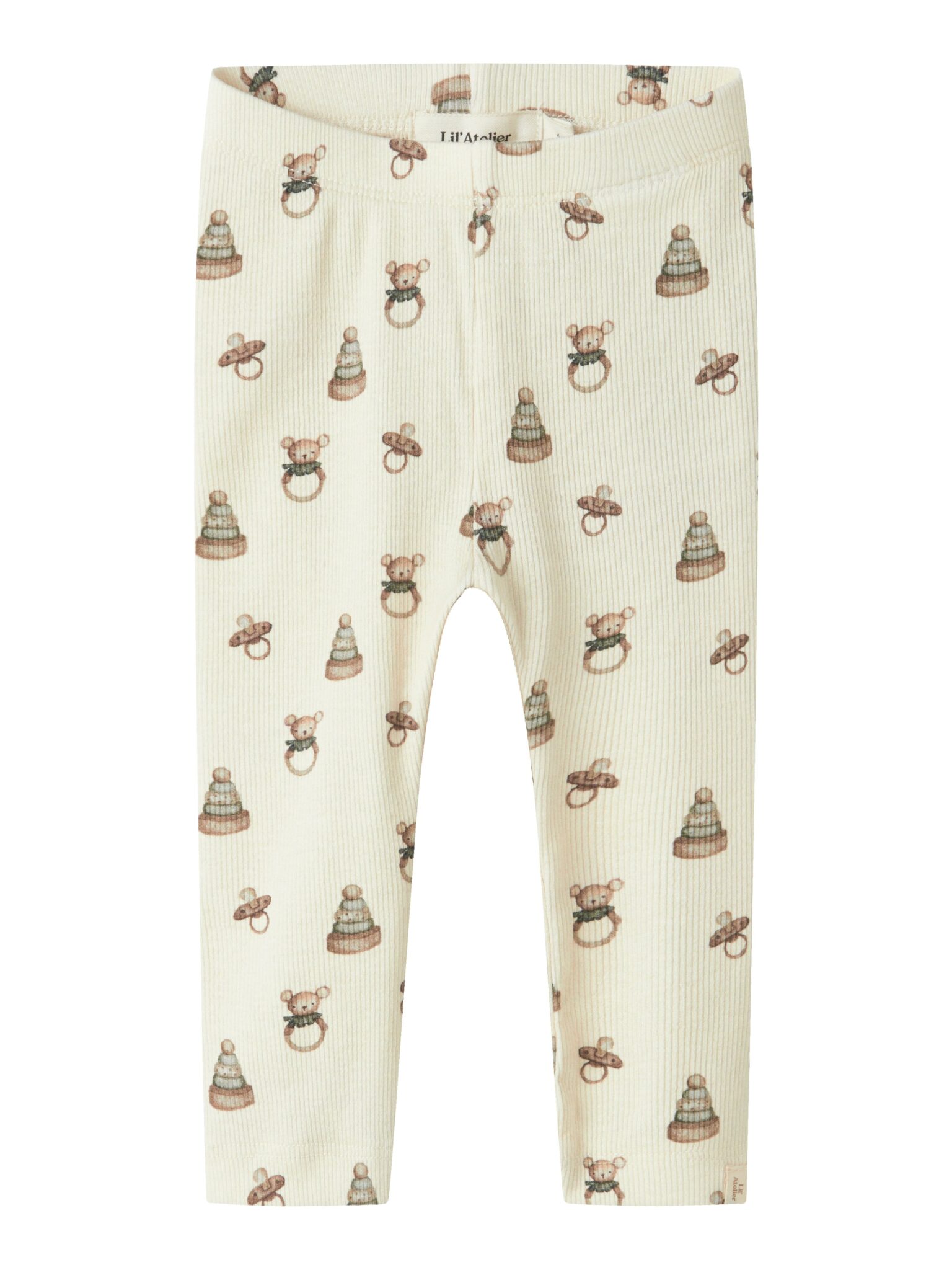 Lil Atelier Gavo Elf Slim Leggings - Turtledove/Toy - 56 cm