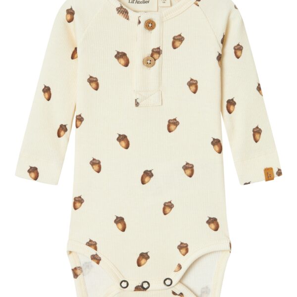 Lil Atelier Gavo Elo Slim body - Turtledove/Acorn - 56 cm