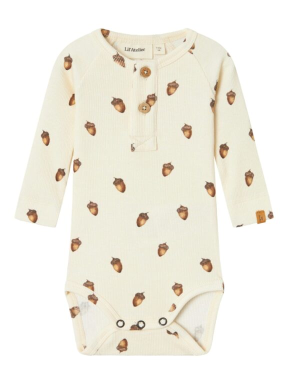 Lil Atelier Gavo Elo Slim body - Turtledove/Acorn - 56 cm Lil Atelier Gavo Elo Slim body - Turtledove/Acorn - 56 cm