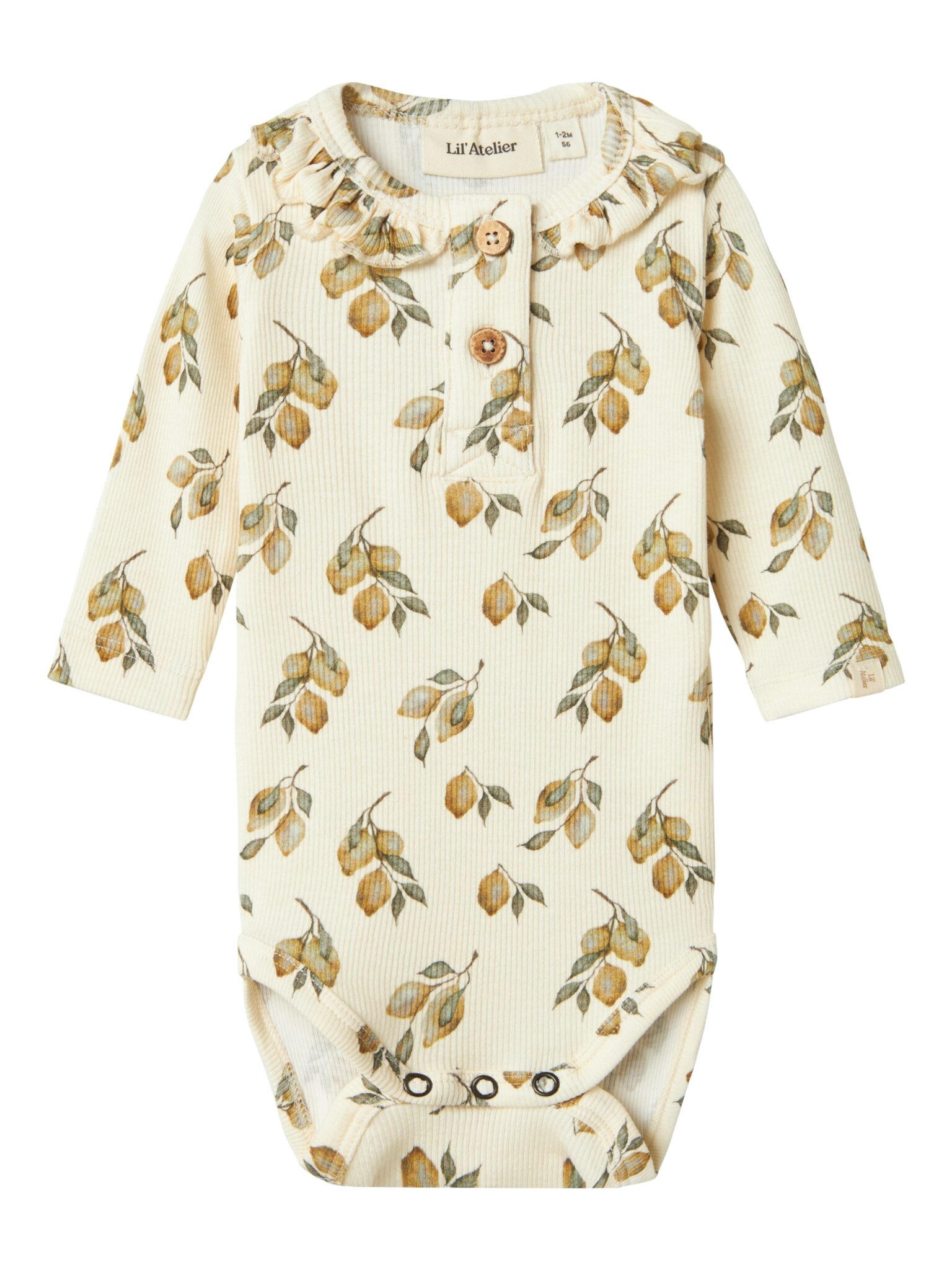 Lil Atelier Gavo Emo Body - Turtledove/Lemon - 56 cm