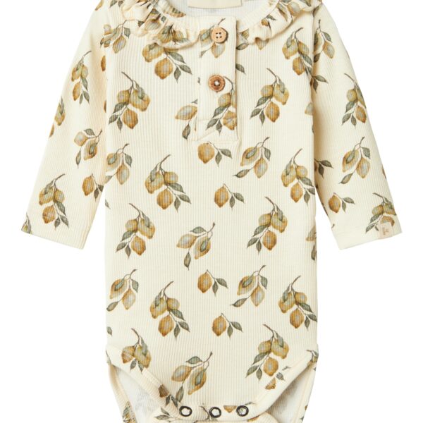 Lil Atelier Gavo Emo Body - Turtledove/Lemon - 56 cm