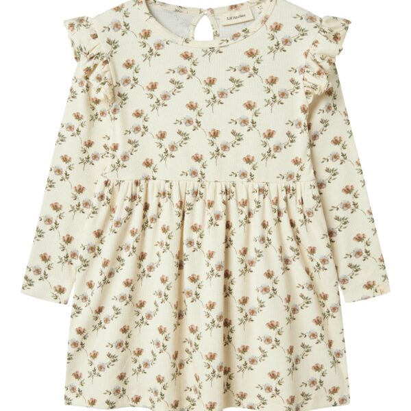 Lil Atelier Gavo Eno Dress - Turtledove/Flower - 92 cm Lil Atelier Gavo Eno Dress - Turtledove/Flower - 92 cm