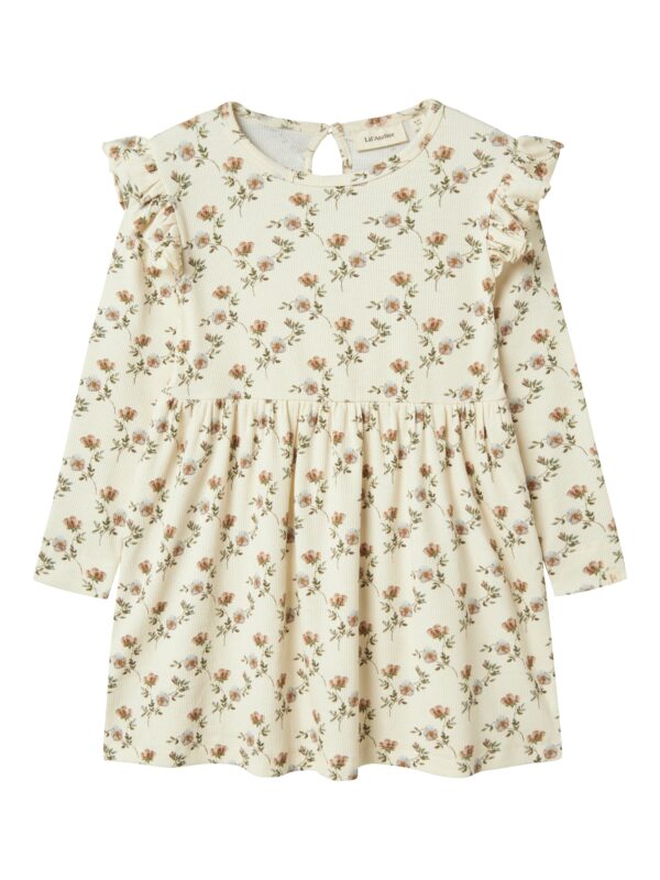 Lil Atelier Gavo Eno Dress - Turtledove/Flower - 92 cm