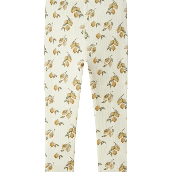 Lil Atelier Gavo Slim Leggings - Turtledove/Lemon - 92 cm