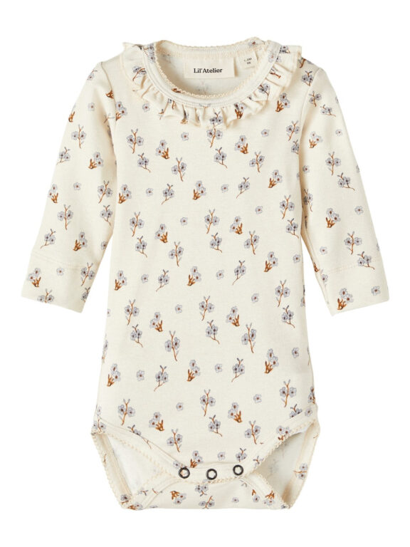 Lil Atelier Gaya Slim LS Body - Turtledove - 56 cm Lil Atelier Gaya Slim LS Body - Turtledove - 56 cm