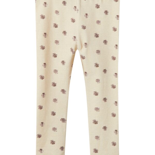 Lil Atelier Gaya Slim Leggings - Fog Flower - 92 cm