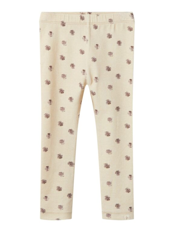 Lil Atelier Gaya Slim Leggings - Fog Flower - 92 cm