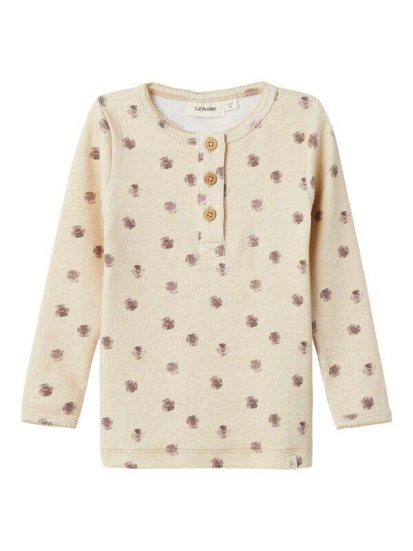 Lil Atelier Gaya Slim Top - Fog Flower - 92 cm