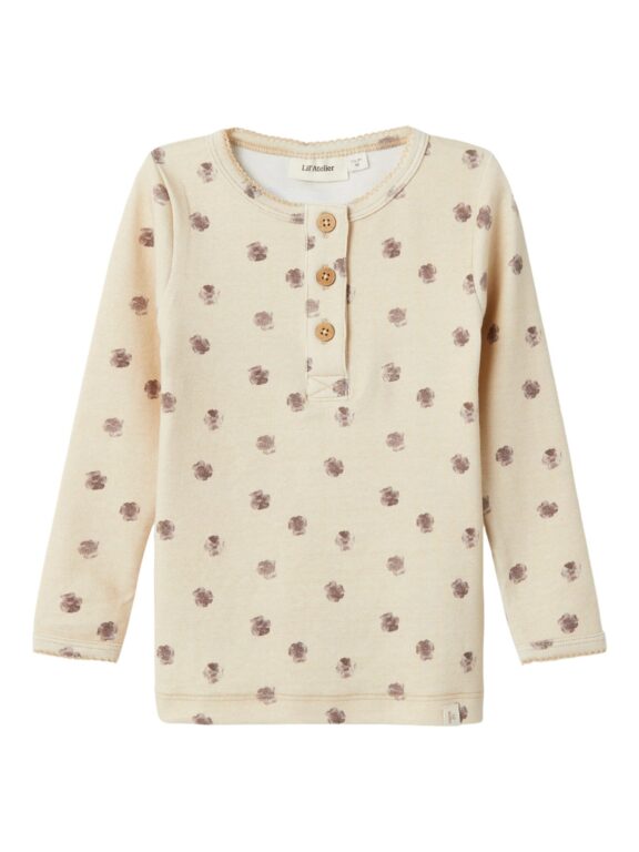 Lil Atelier Gaya Slim Top - Fog Flower - 92 cm