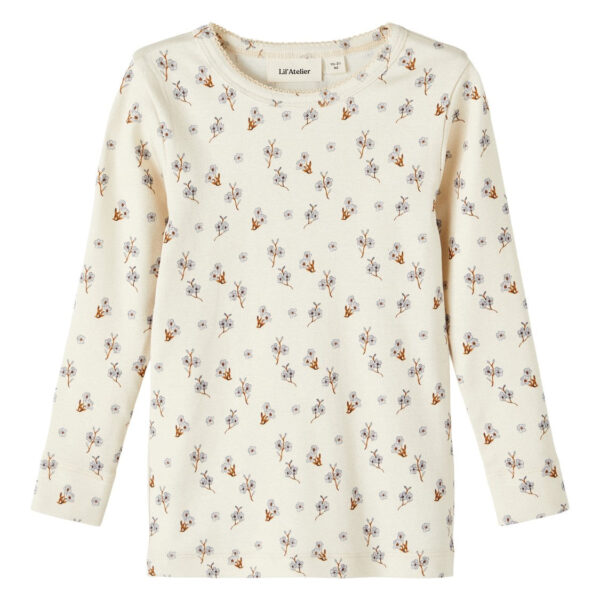 Lil Atelier Gaya Slim Top - Turtledove - 92 cm