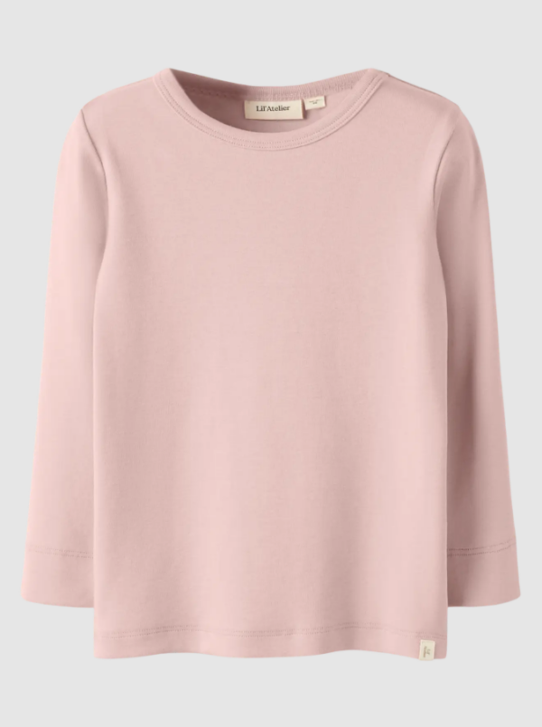Lil Atelier Gayo LS Slim Top - Misty Rose - 92 cm