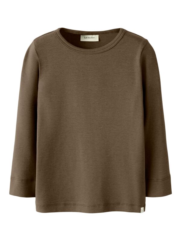 Lil Atelier Gayo LS Slim Top NOOS - Shitake - 92 cm